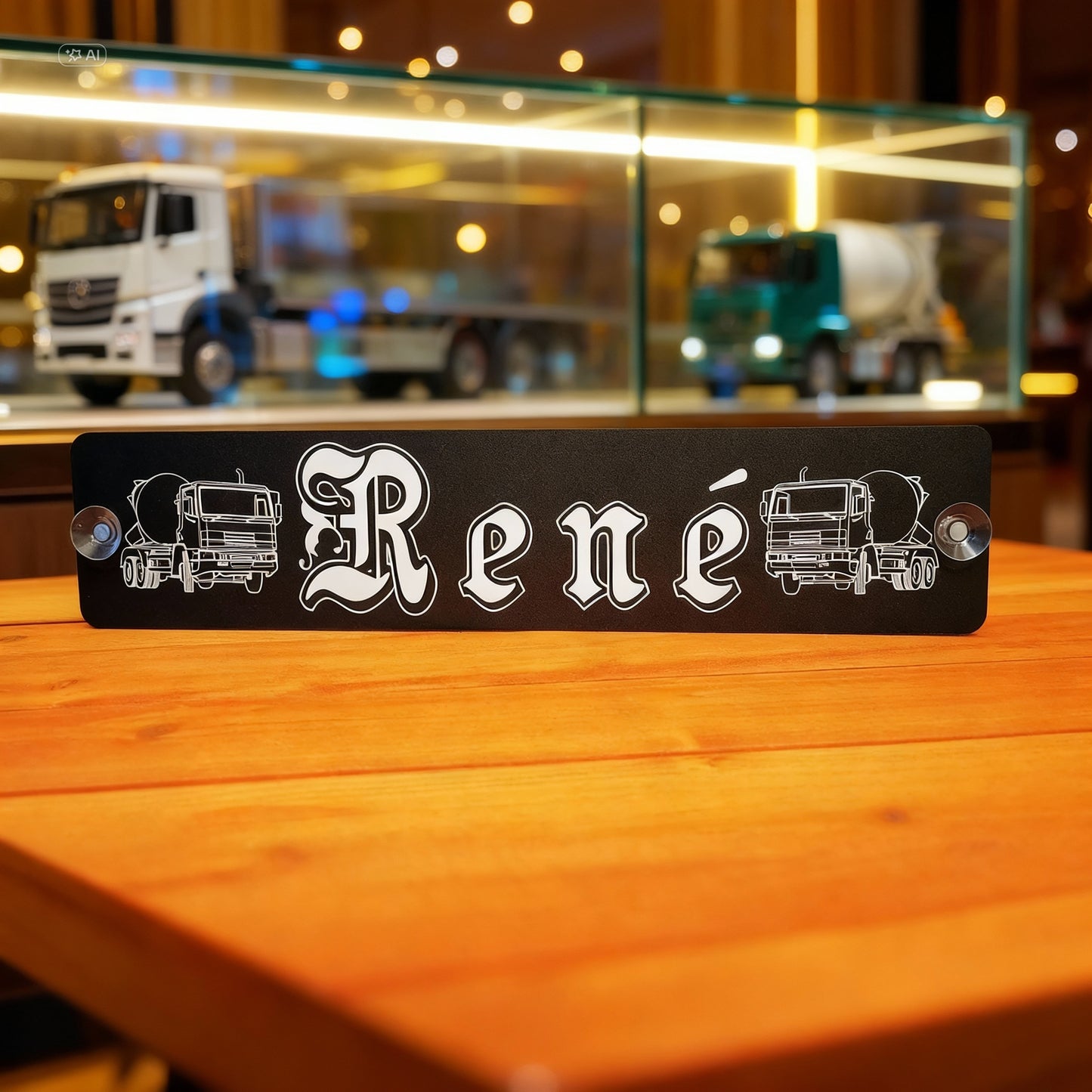 Betonmischer - LKW Namensschild mit deinem Namen