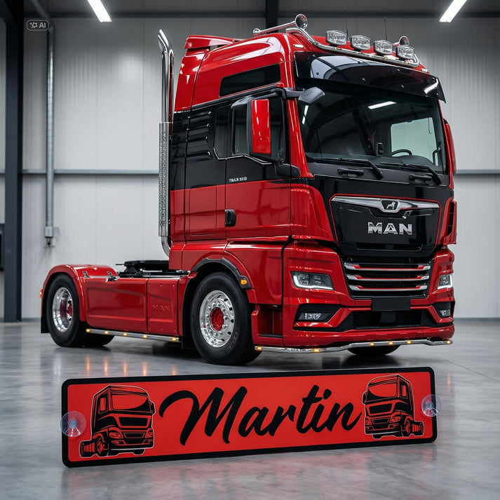 Individuelles Truck Namensschild