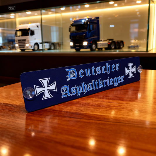 Deutscher Asphaltkrieger 01 - LKW Namensschild mit deinem Wunschmotiv