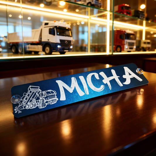LKW Namensschild - Personalisiert mit deinem individuellen Wunschmotiv
