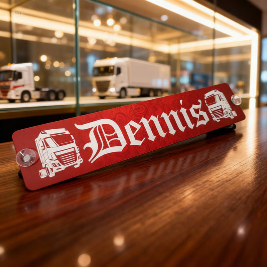 LKW Namensschild - Personalisiert mit deinem individuellen Wunschmotiv