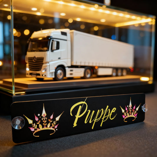 LKW Namensschild mit deinem Namen und Motiv