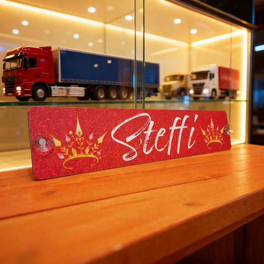 Trucker Girl 02 - LKW Namensschild mit deinem Namen