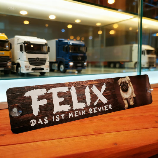 Namensschild HUND - LKW Namensschild mit Wunschmotiv