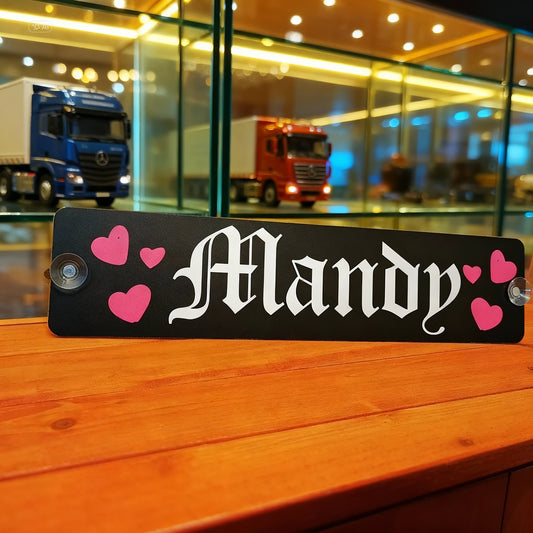Herze 01 - LKW Namensschild mit deinem Namen