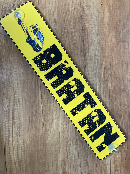 LKW-Namensschild "Bratan" – B-Ware zum Sonderpreis