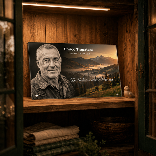 Personalisiertes Trauerbild mit deinem Wunschmotiv oder Foto - Ein bleibendes Geschenk