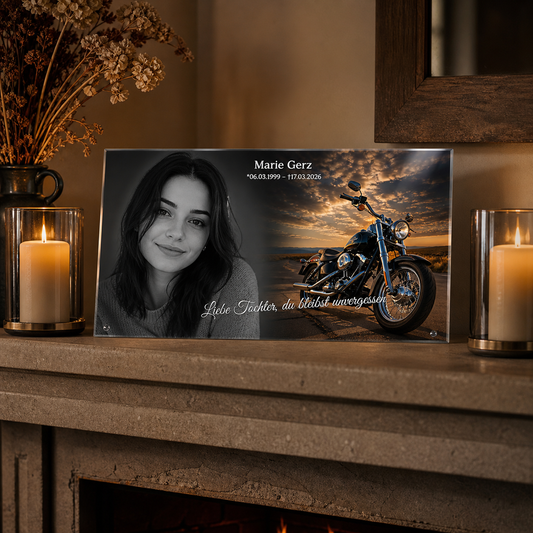 Personalisiertes Trauerbild mit deinem Wunschmotiv oder Foto - Ein bleibendes Geschenk
