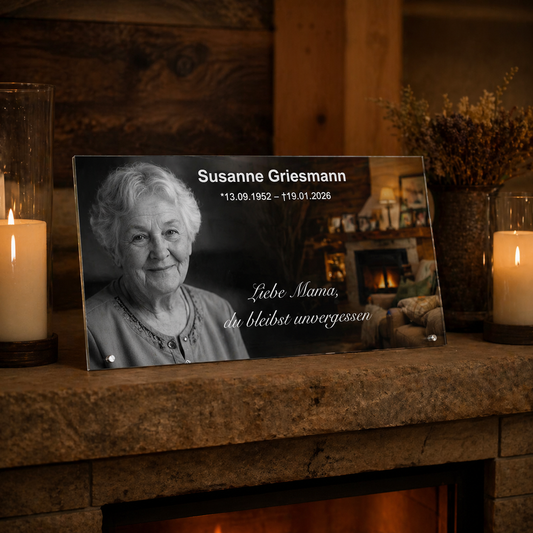 Personalisiertes Trauerbild mit deinem Wunschmotiv oder Foto - Ein bleibendes Geschenk