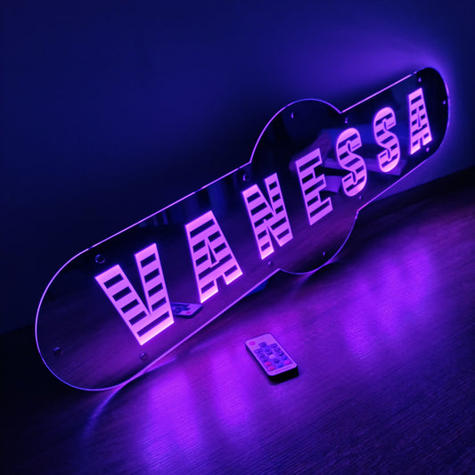 Rückwandschild mit LED Beleuchtung, 93x28 cm, mit deinem Wunschmotiv