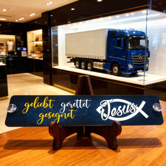 "geliebt gerettet gesegnet - Jesus" trage die Botschaft auf die Strasse