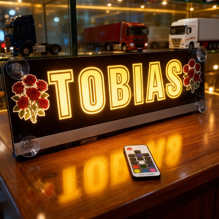 Hochwertiges LED Namensschild von SchilderQueen mit starker Sichtbarkeit