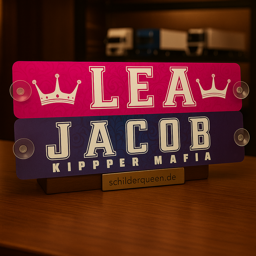 Partner - 2x LKW Namensschilder mit euren Namen