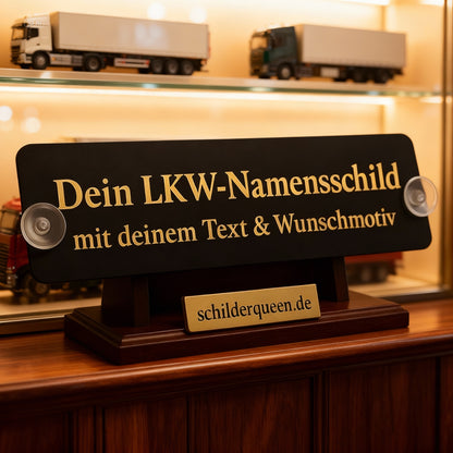 LKW Namensschild - Personalisiert mit deinem individuellen Wunschmotiv