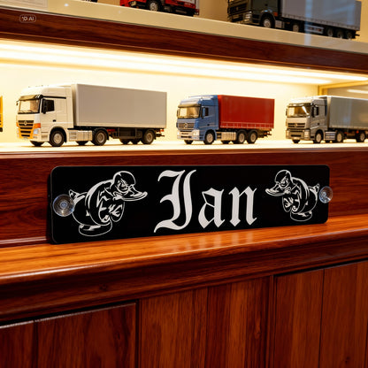 Turbo Duck - LKW Namensschild mit deinem Namen