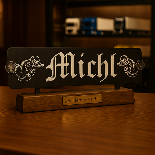 Turbo Duck - LKW Namensschild mit deinem Namen