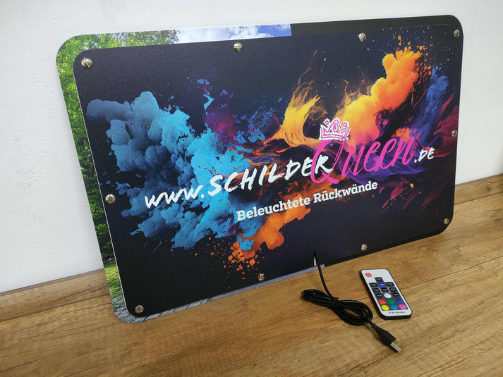 LED Logoschild mit Wunschlogo in hochwertiger Optik