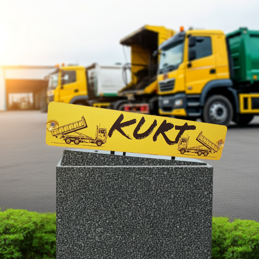 KIPPER 01 - LKW Namensschild mit deinem Namen