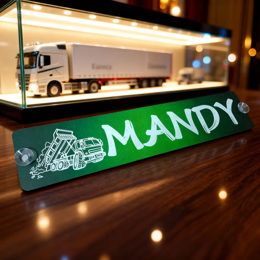 Mandy Grün Kipper - LKW Namensschild mit deinem Namen