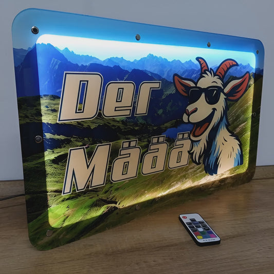 Rückwandschild mit LED Beleuchtung, 50x30cm, mit deinem Wunschmotiv