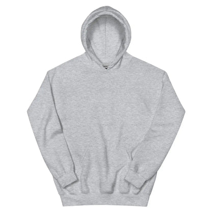 Gray hoodie "Johannes 3,16" in cross shape design, made from pre-shrunk cotton and polyester, offering comfort and style.