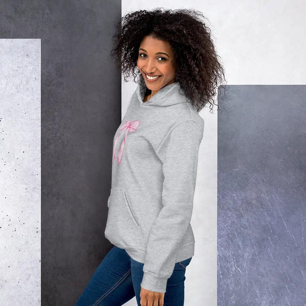 Eleganz im Alltag: Hoodie mit Einzigartigem Rosa Schleifen Akzent