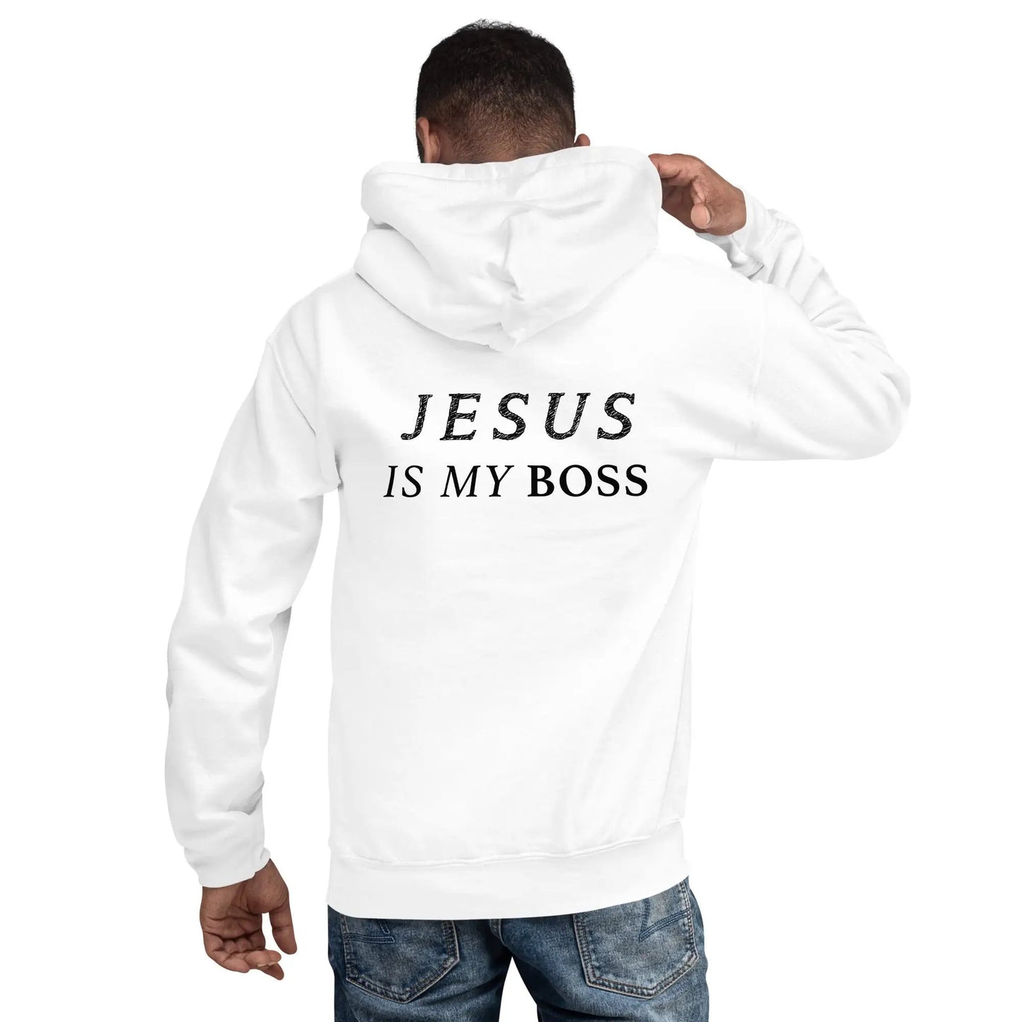 Hoodie mit dem Aufdruck "JESUS IS MY BOSS"