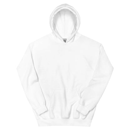 White hoodie featuring John 3:16 in cross design, made from 50% preshrunk cotton and 50% polyester blend for ultimate comfort and style.