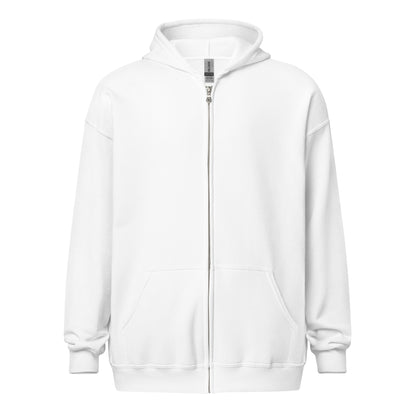 Christian Zipper "Endless Faith" hoodie, white, christliches Shirt, soft fleece, zipper front, pockets, color-matched drawstrings.