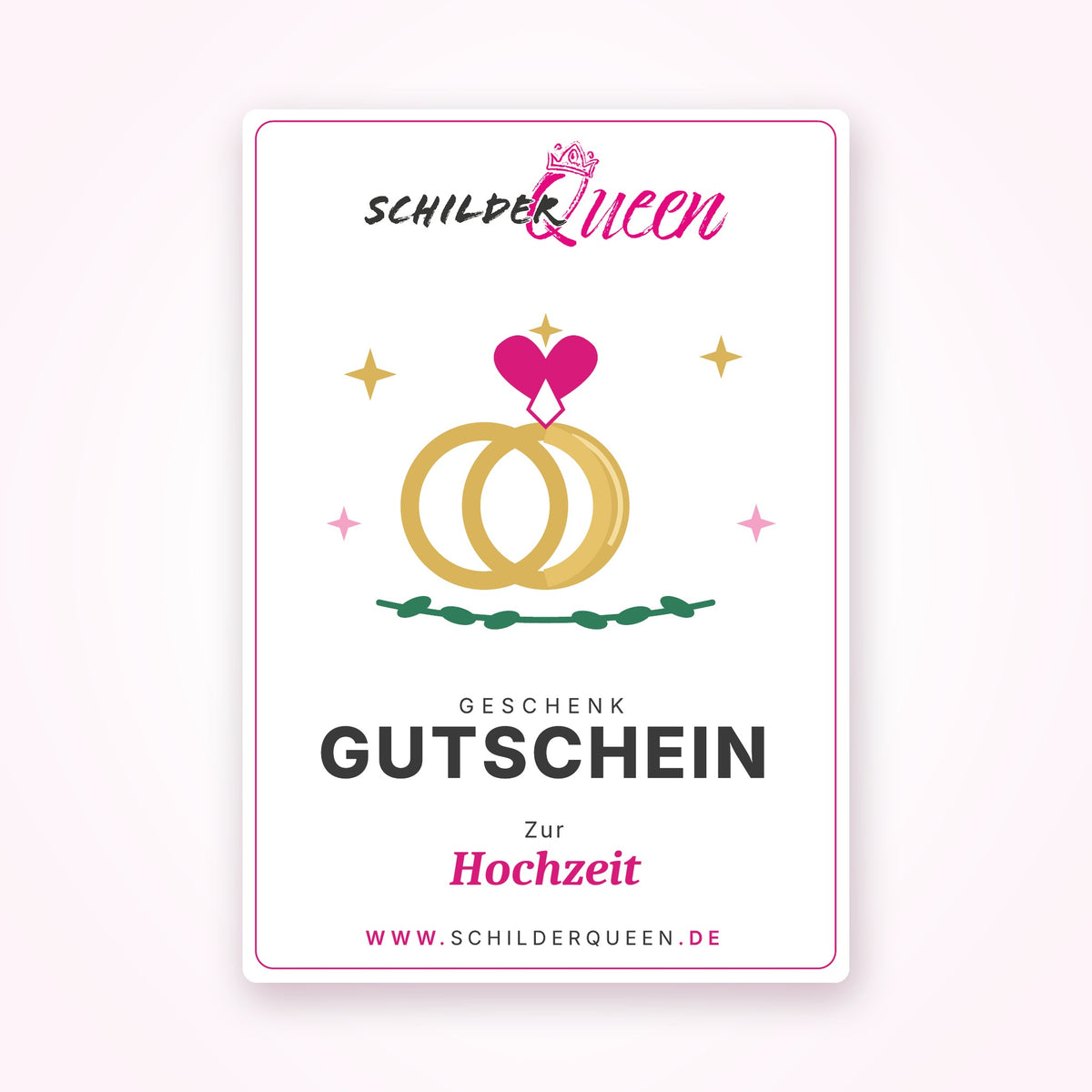 Wertgutschein Hochzeit – Betrag frei wählbar