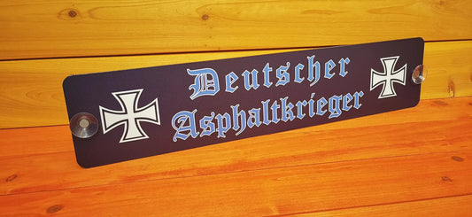 Deutscher Asphaltkrieger 01 - LKW Namensschild mit deinem Wunschmotiv