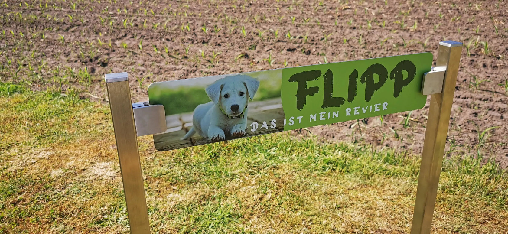 Lustiges Parkplatzschild mit Wunschtext & Logo