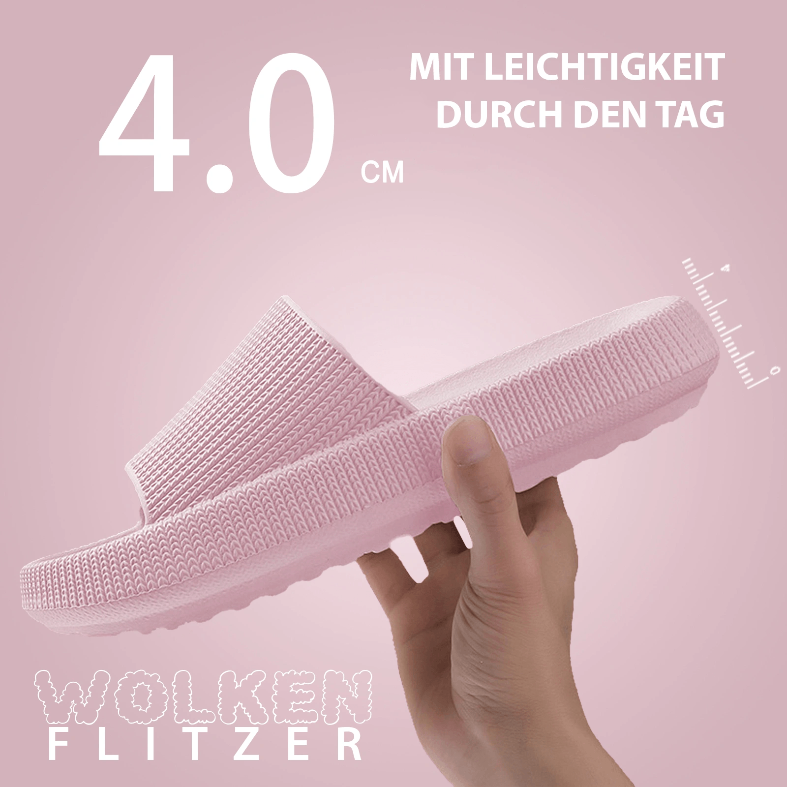 Wolkenflitzer Schlappen pink